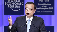 Nach Eskalation im Zollstreit: Chinas Premier wirbt fr Freihandel
