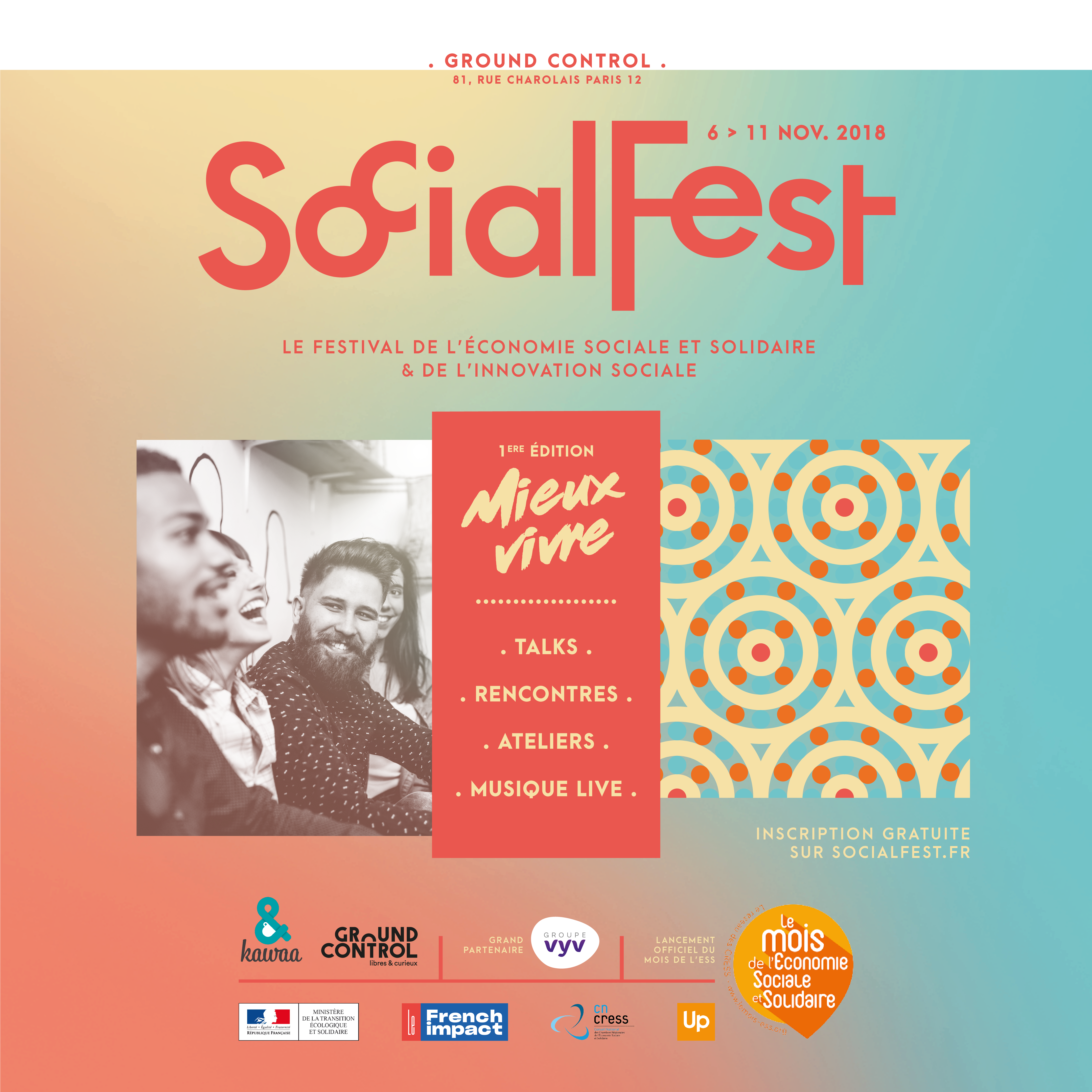 Coop FR soutient le Social Fest, Festival de l’économie sociale et solidaire, 6-11
novembre 2018