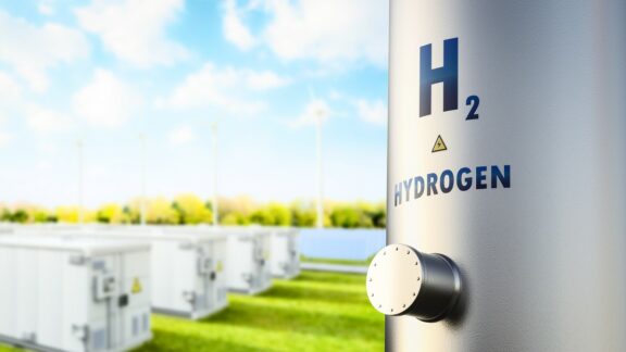 hydrogen-pipeline-with-green-field-and-blue-sky-background