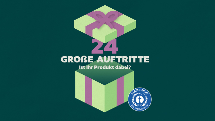 Geschenk mit dem Slogan 24 Große Auftritte - Ist ihr Produkt dabei?